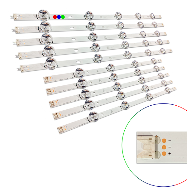 Kit Leds Compatible LG 49lf5200 49lf5500 49lf5550 49lf6200 -Reforzado en Aluminio.