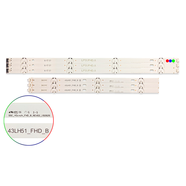 Kit Leds Compatible LG 43lf5100-ua / 43lf5100 (6t) - Reforzado en Aluminio.