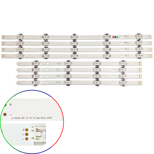 Kit Leds Compatible LG 47lb5800 / 47lb5830/ 47lb6100/ 47lb6500 - Reforzado en Aluminio.