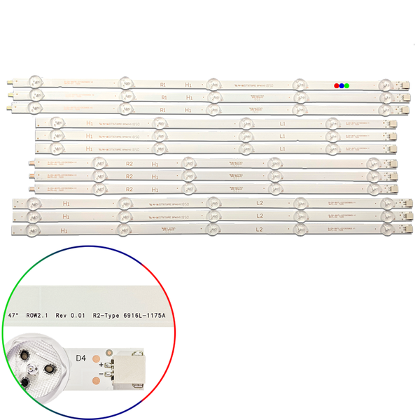 Kit Leds Compatible LG 47ln5310 - Reforzado en Aluminio.