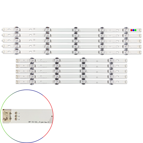 Kit Leds Compatible LG 50lb5800 / 50lb5830 / 50lb6100 / 50lb6500 Reforzado en Aluminio.