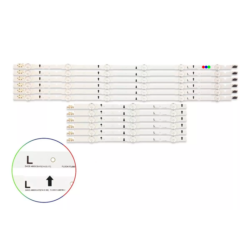 Kit Leds Compatible Samsung Un48j6300 / Un48j6300af (12tiras) - Nuevo