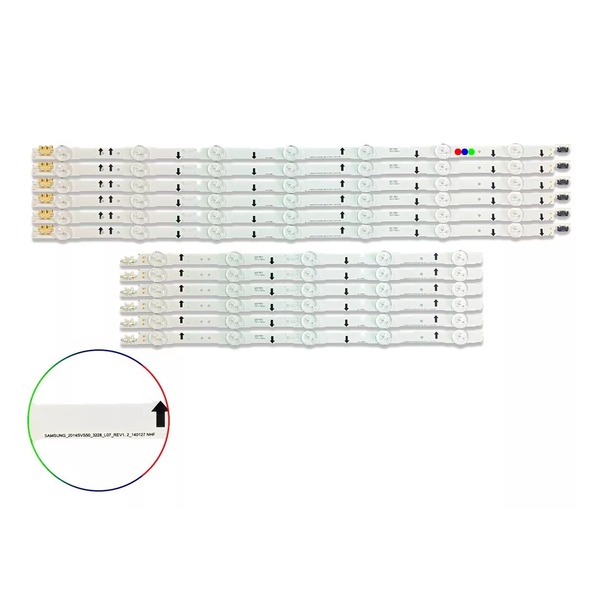 Kit Leds Compatible Samsung Un50j5500 / Un50j5500af (12t) - Reforzado en Aluminio.