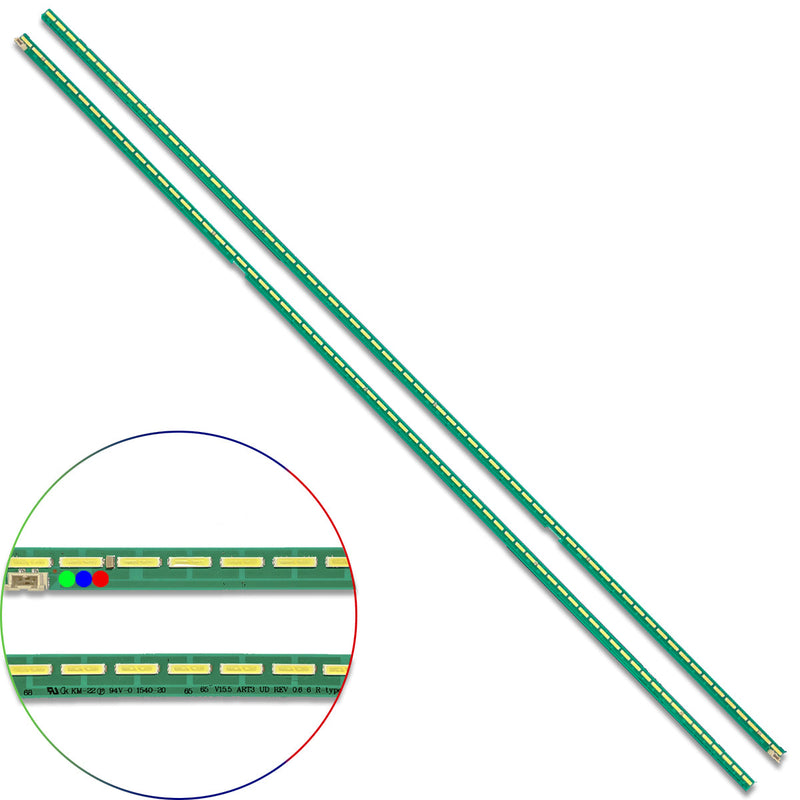 Kit Kits Refaccion Refacciones Parte Partes Tira Tiras Led Leds Diodo Diodos Aluminio Nuevo calvas calva regleta regletas  65'' V15.5 ART3 REV 0.6 R-TYPE