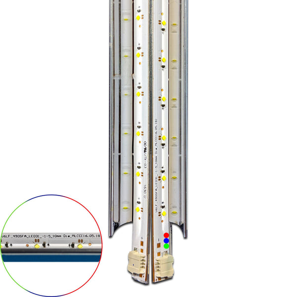 Kit Kits Refaccion Refacciones Parte Partes Tira Tiras Led Leds Diodo Diodos Aluminio Nuevo calvas calva regleta regletas  "Louvre 49'' 160628 - R (-0.2/-0.5) Diamond  BN96-39726A BN96-39727A 